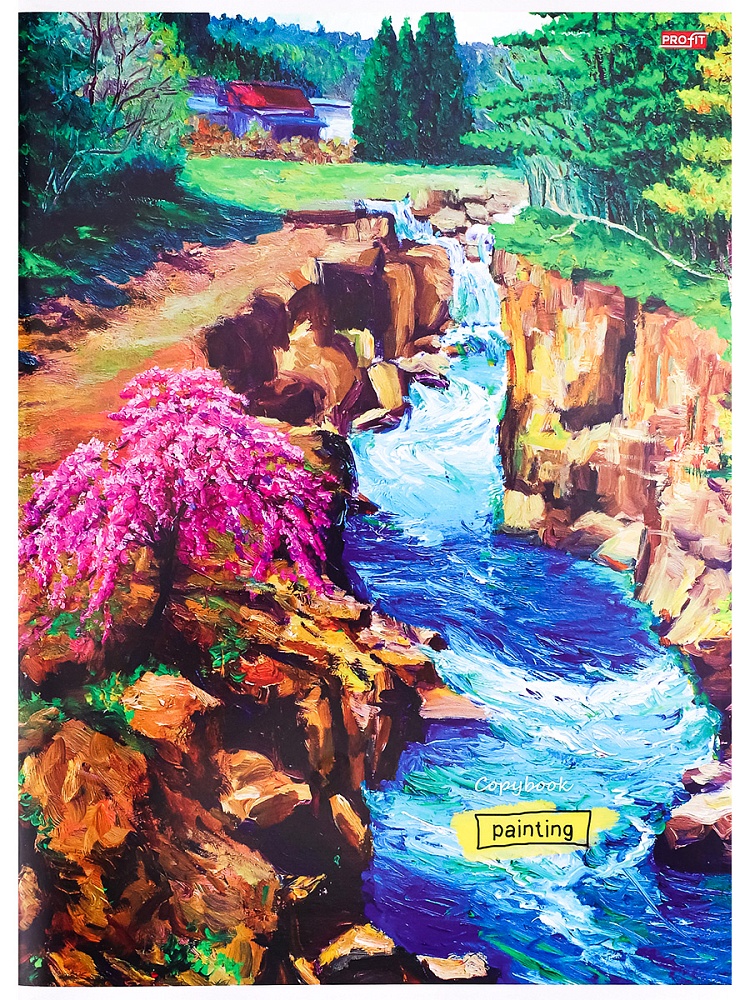 Тетрадь КЛЕТКА 80л. А4 ЖИВОПИСНЫЙ ПЕЙЗАЖ - 1 (80-8787) (цвет.мелов.обл)