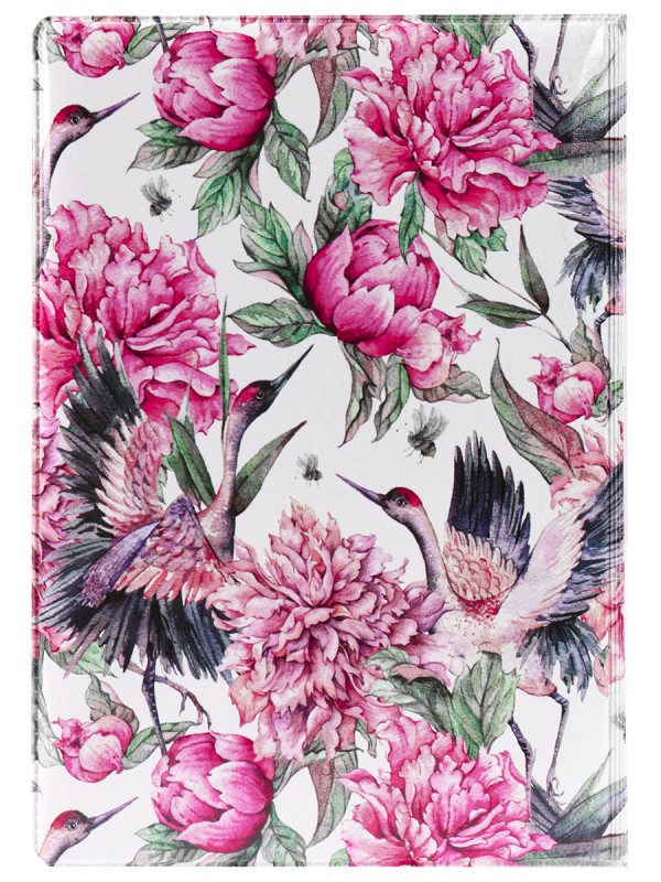 Обложка на паспорт "Райские птицы" (ПВХ) ОП-7146