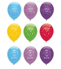 Воздушный шарик "С Рождением дочки" ассорти 3 дизайна (25 шт.,диаметр 12 д./29 см.)