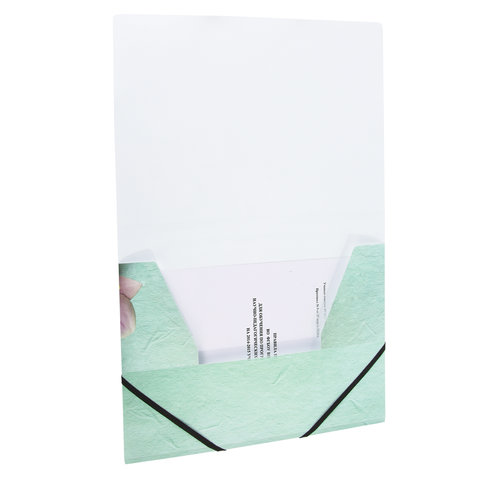 Папка на резинках BRAUBERG "FLOWER", А4, цветная печать, до 300 листов, 500 мкм