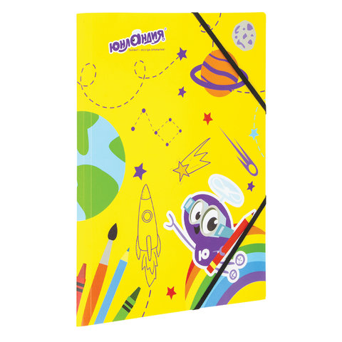 Папка на резинках ЮНЛАНДИЯ, А4, цветная печать, до 300 листов, 500 мкм