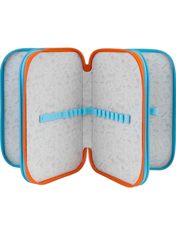 Пенал 3-секц, большой КАПИБАРА В ОЧКАХ (ПН-2050) (190х115) ламинированный картон