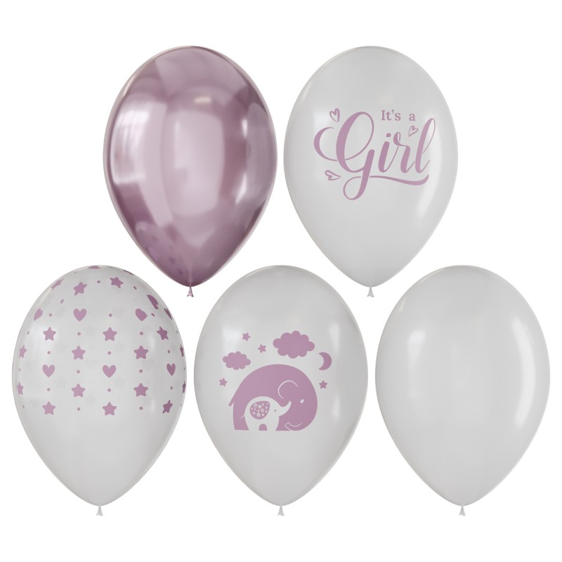 Воздушные шары, 10шт., М12/30см, MESHU "It"s girl", пастель, ассорти