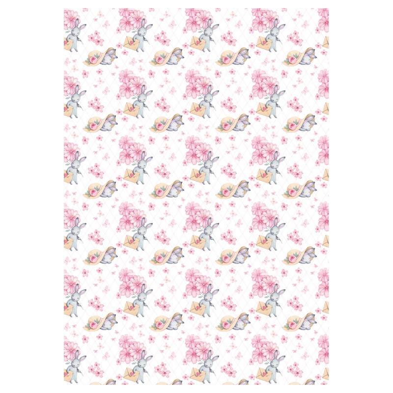 Упаковочная бумага глянц. 70*100см, MESHU "Tenderness", 80 г/м2, ассорти, 5 дизайнов