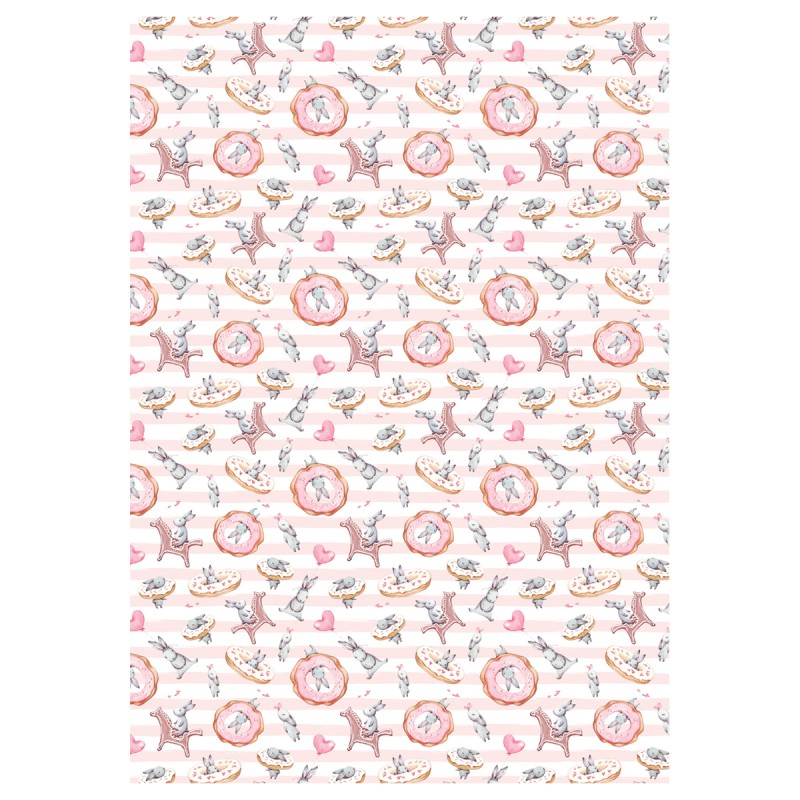 Упаковочная бумага глянц. 70*100см, MESHU "Tenderness", 80 г/м2, ассорти, 5 дизайнов