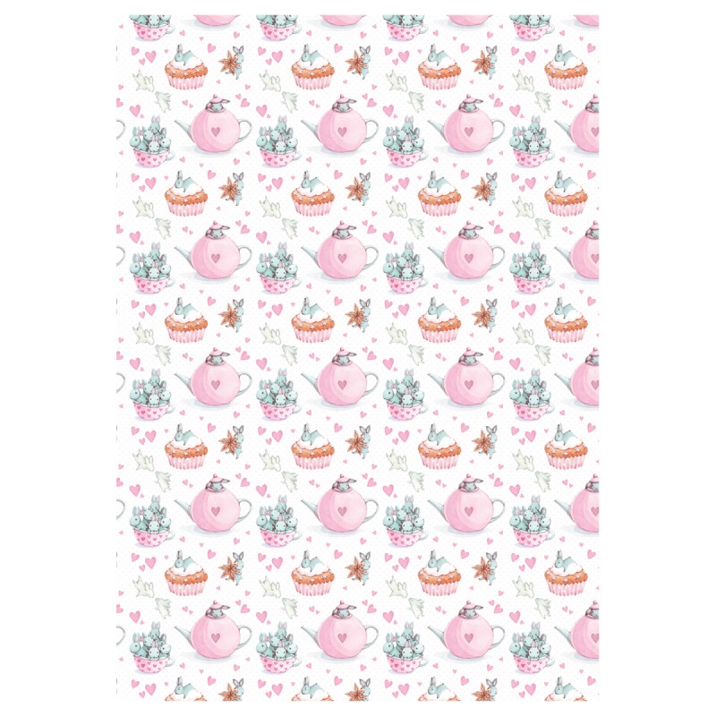 Упаковочная бумага глянц. 70*100см, MESHU "Tenderness", 80 г/м2, ассорти, 5 дизайнов