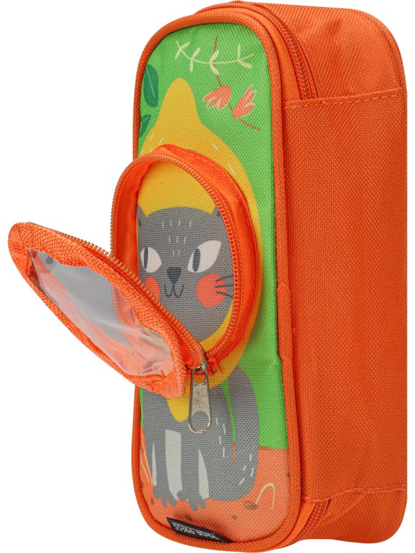 Пенал с прозр окошком КОТ ЛИМОН (ПН-2099) 20x9.5x5.5 см