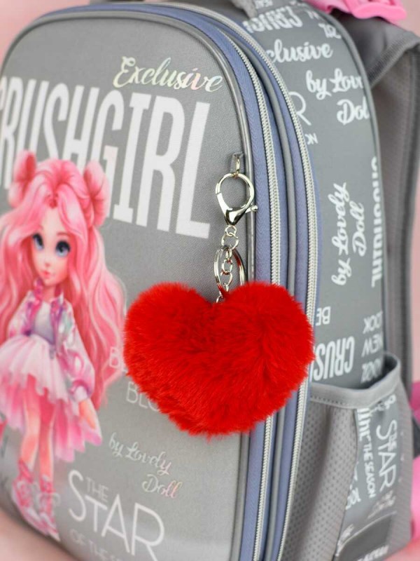 Брелок меховой арт. 70865 / 48 ПЛЮШЕВЫЙ МИШКА ( размер подвеса: 90х90 мм, материал подвеса: искусственный мех; форма подвеса: сердце; цвет подвеса: кр