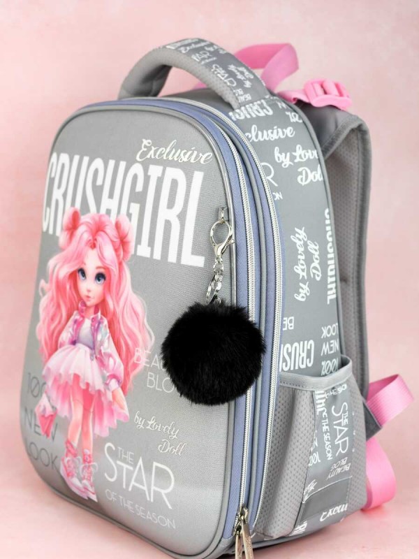 Брелок меховой арт. 70869 / 48 ЗАЙКА В ШАПОЧКЕ ( размер подвеса: 60x60 мм, материал подвеса: искусственный мех; форма подвеса: шар; цвет подвеса: чёрн