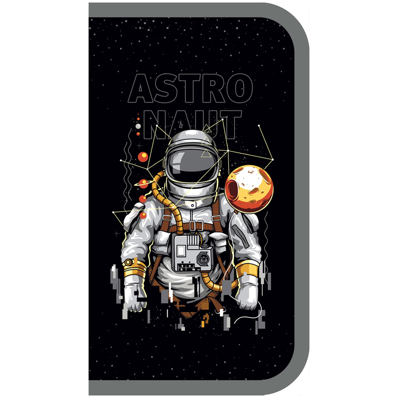 Пенал 1 отделение, 190*110 ArtSpace "Astronaut", ламинированный картон