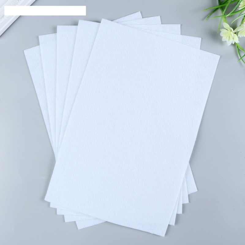 Фетр мягкий 1 мм "Белый" формат А4 ПОШТУЧНО