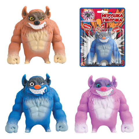 Игрушка-антистресс "ГИЕНА", 10 см, ассорти, 3 цвета, блистер, JOLLY JOT (ДЖОЛЛИ ДЖОТ)