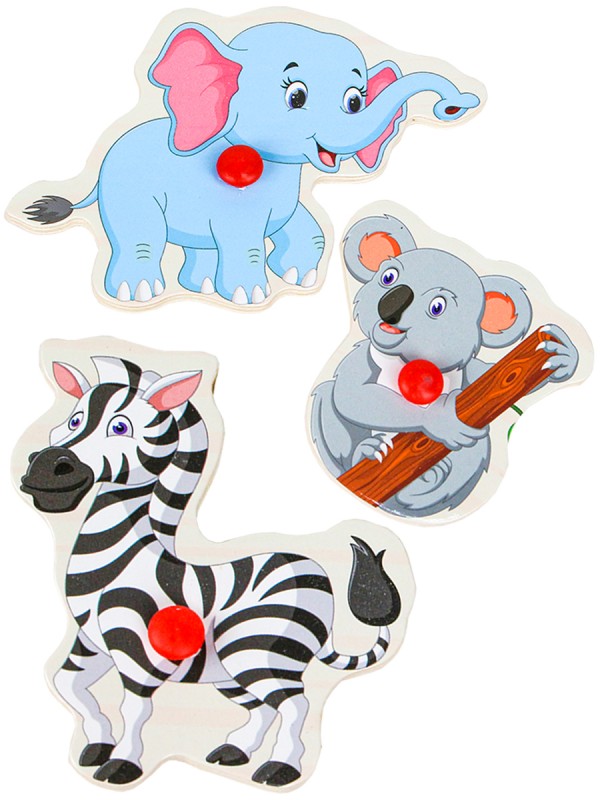 Деревянная игрушка. Рамка-вкладыш (21х29,7см) "ЖИВОТНЫЕ АФРИКИ" (арт. G276)