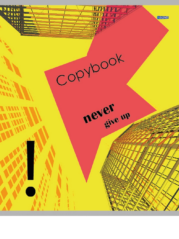 TM "Legend" Тетрадь КЛЕТКА 48 л. РАЗНОЦВЕТНАЯ АРХИТЕКТУРА (48-5324) цвет. мелов. обл., 4 диз. в кор