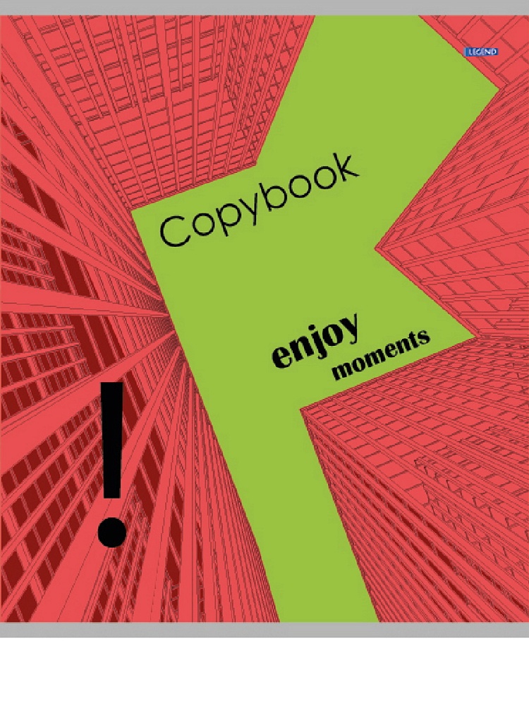 TM "Legend" Тетрадь КЛЕТКА 48 л. РАЗНОЦВЕТНАЯ АРХИТЕКТУРА (48-5324) цвет. мелов. обл., 4 диз. в кор