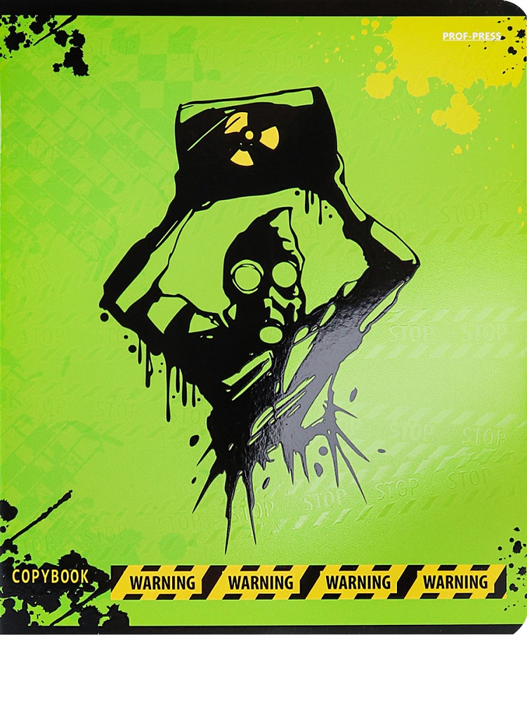 Тетрадь КЛЕТКА 48л. МИКС КИСЛОТНЫХ ОТТЕНКОВ (48-2421) твин-лак, цвет.мелов.обл., 5 диз в спайке