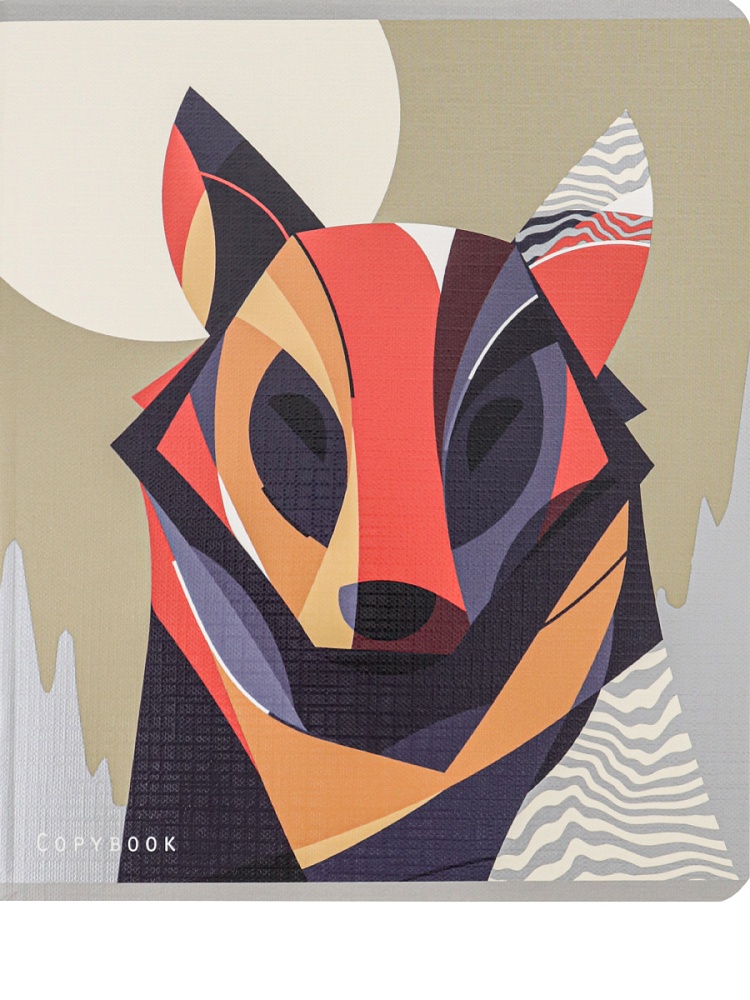 Тетрадь КЛЕТКА 48л. ЯРКИЕ ФРАГМЕНТЫ (48-2673) 5 диз в сп,серебро, 5+0, лён