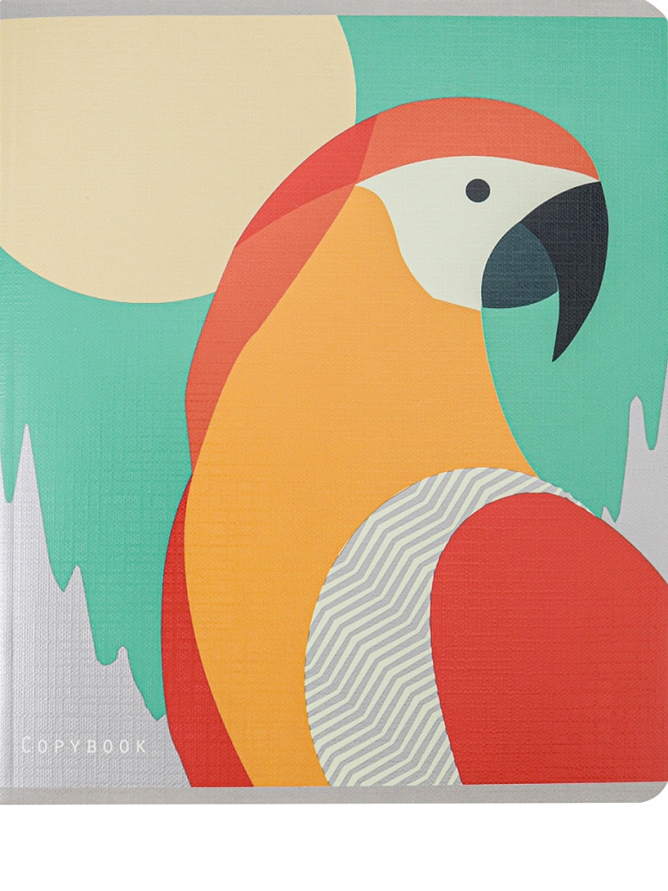 Тетрадь КЛЕТКА 48л. ЯРКИЕ ФРАГМЕНТЫ (48-2673) 5 диз в сп,серебро, 5+0, лён