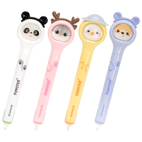 Корректирующая лента FUNSTER (ФАНСТЕР) "Милые зверята", 5 мм x 6 м, ассорти, в блистере