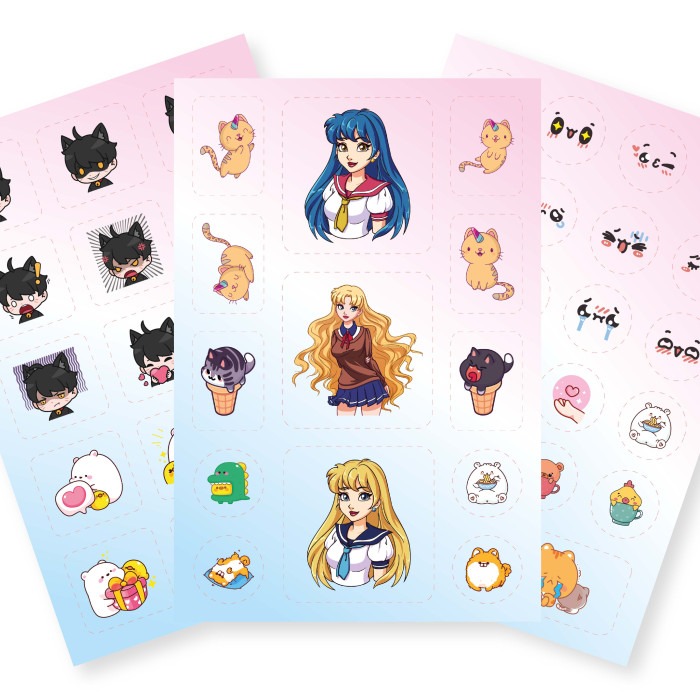 Альбом наклеек А6 аниме