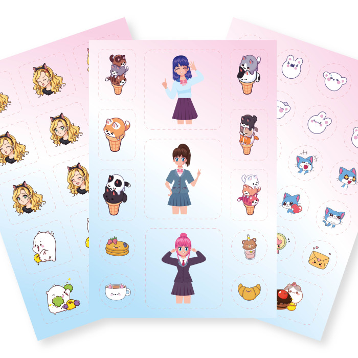 Альбом наклеек А6 аниме