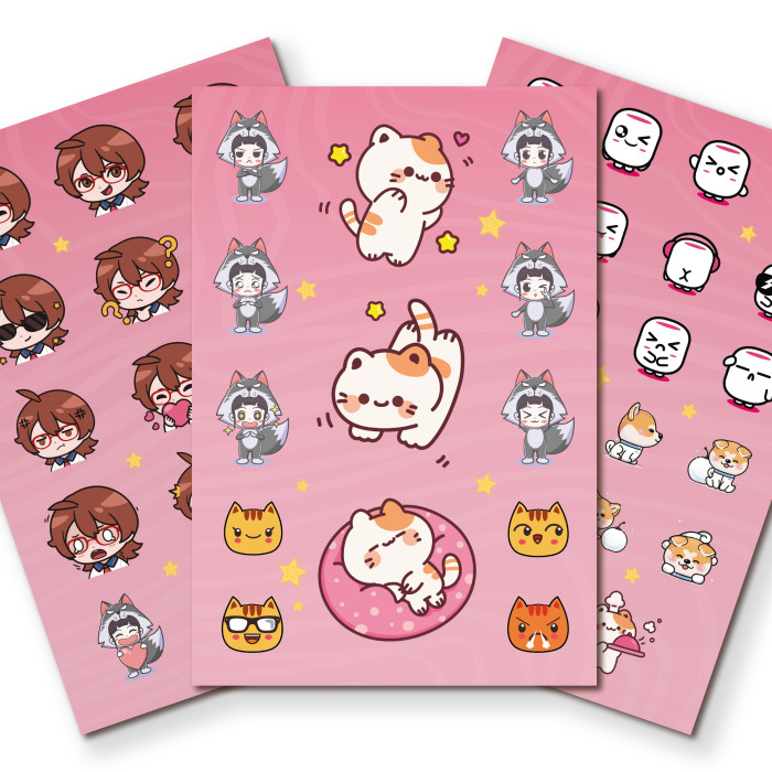 Альбом наклеек А6 аниме девочка