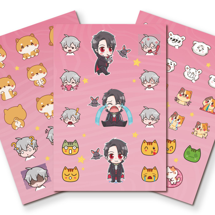Альбом наклеек А6 аниме девочка