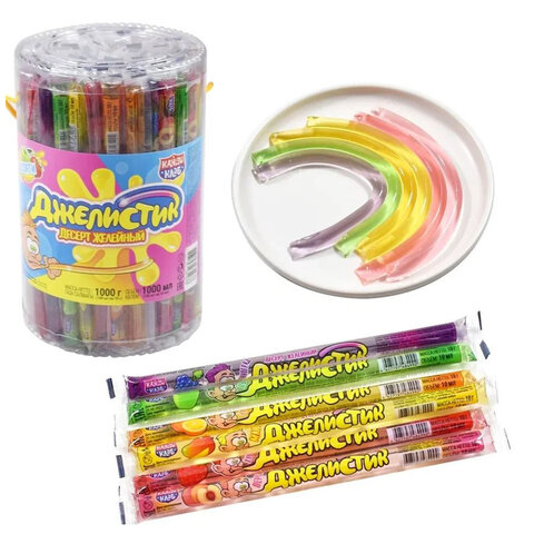 Десерт желейный "Джелистик" ассорти, 10 г, КАНДИ КЛАБ