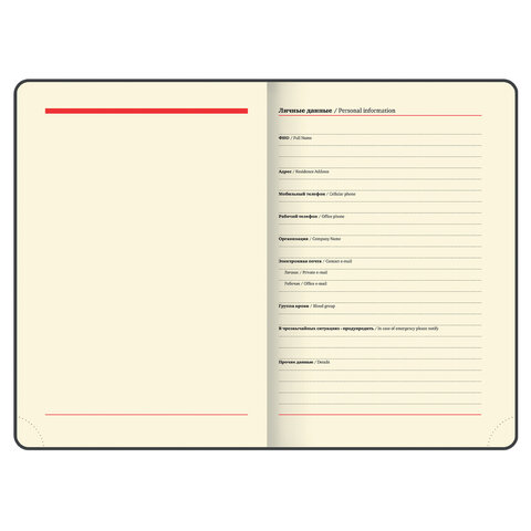 Ежедневник недатированный А5 138х213 мм BRAUBERG "Imperial" под кожу, 160 л., темно-синий