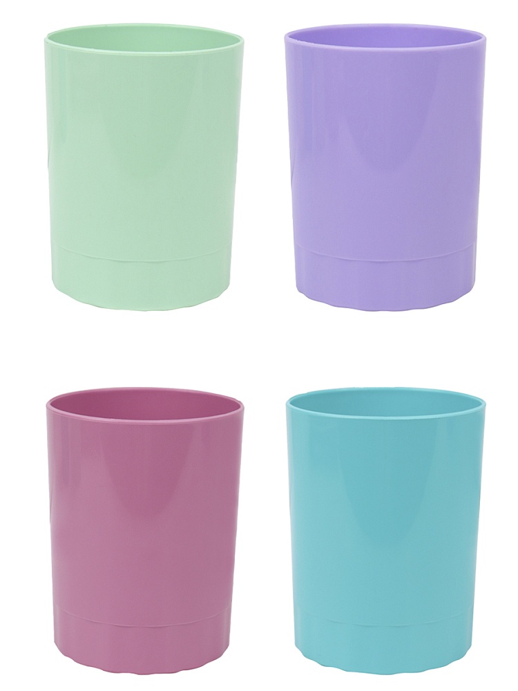 Стакан для ручек АССОРТИ "ПАСТЕЛЬНЫЕ ЦВЕТА" , 4 цвета