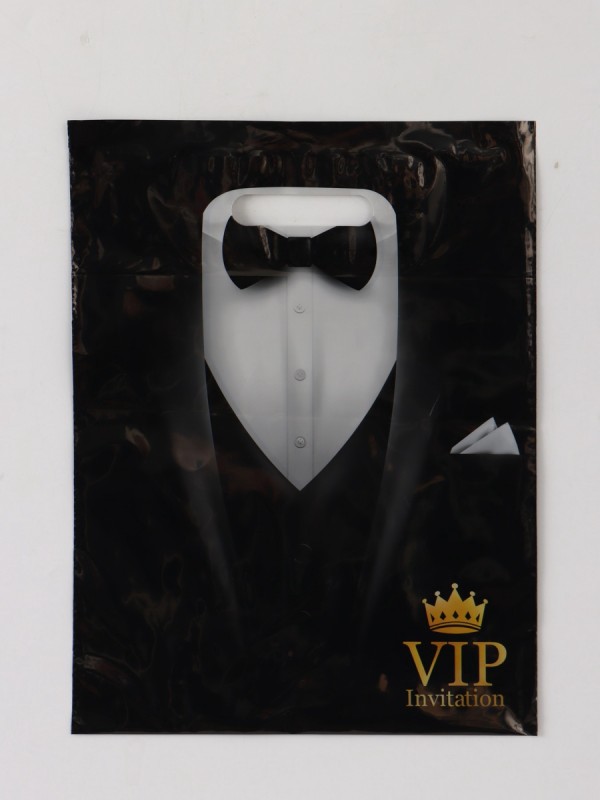 Пакет подарочный «Смокинг VIP», полиэтиленовый, с вырубной ручкой, 30×40 см, 50 мкм