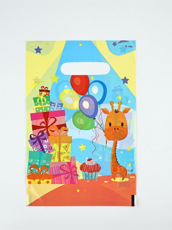 Пакет «Веселый жирафик», полиэтиленовый, с вырубной ручкой, 20×30 см, 30 мкм