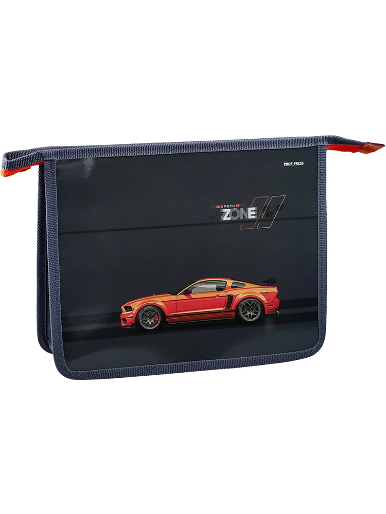 Папки для тетрадей на молнии сверху А5 КРУТАЯ ТАЧКА (П-3191) картон + пластик