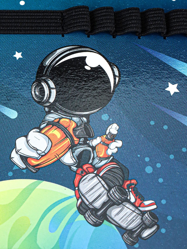 Папка на молнии с уголком КОСМИЧЕСКИЙ МУЛЬТИК (ПТР-8240) пластик, печать на откид планке