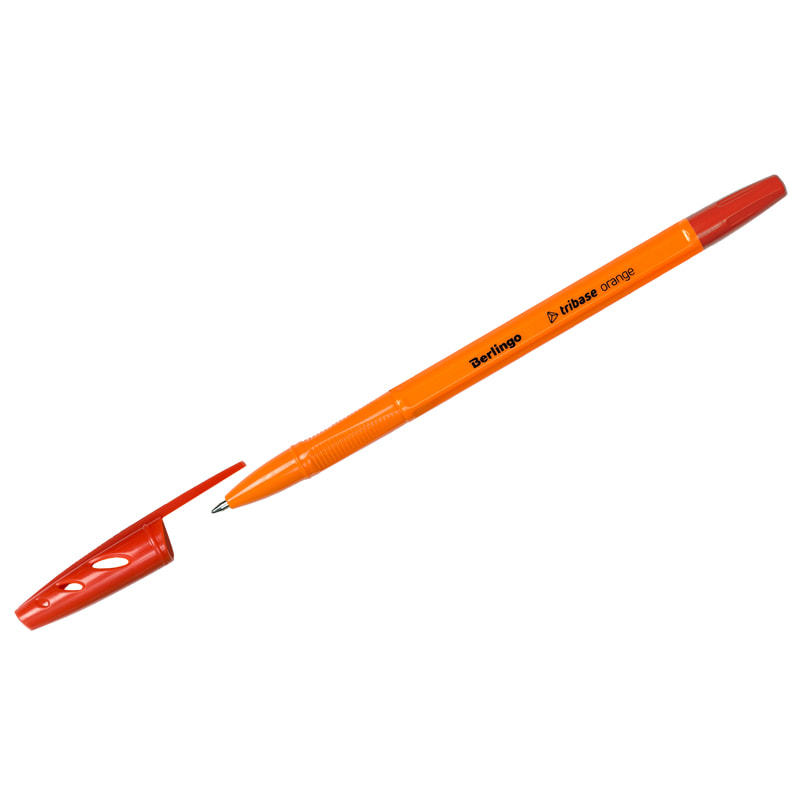 Ручка шариковая Berlingo "Tribase Orange", красная, 0,7мм