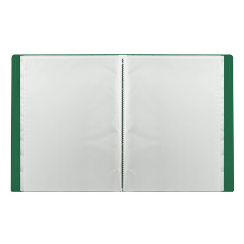 Папка 30 вкладышей STAFF, зеленая, 0,5 мм