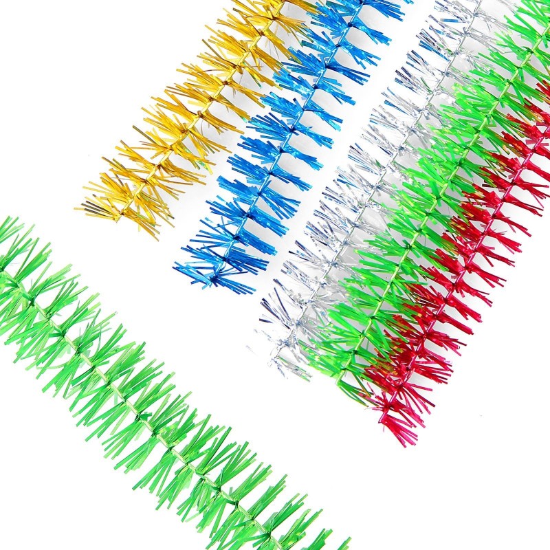 Мишура № 17, 1 штука, диаметр 20мм, длина 2м, ассорти 5 цветов, М-121