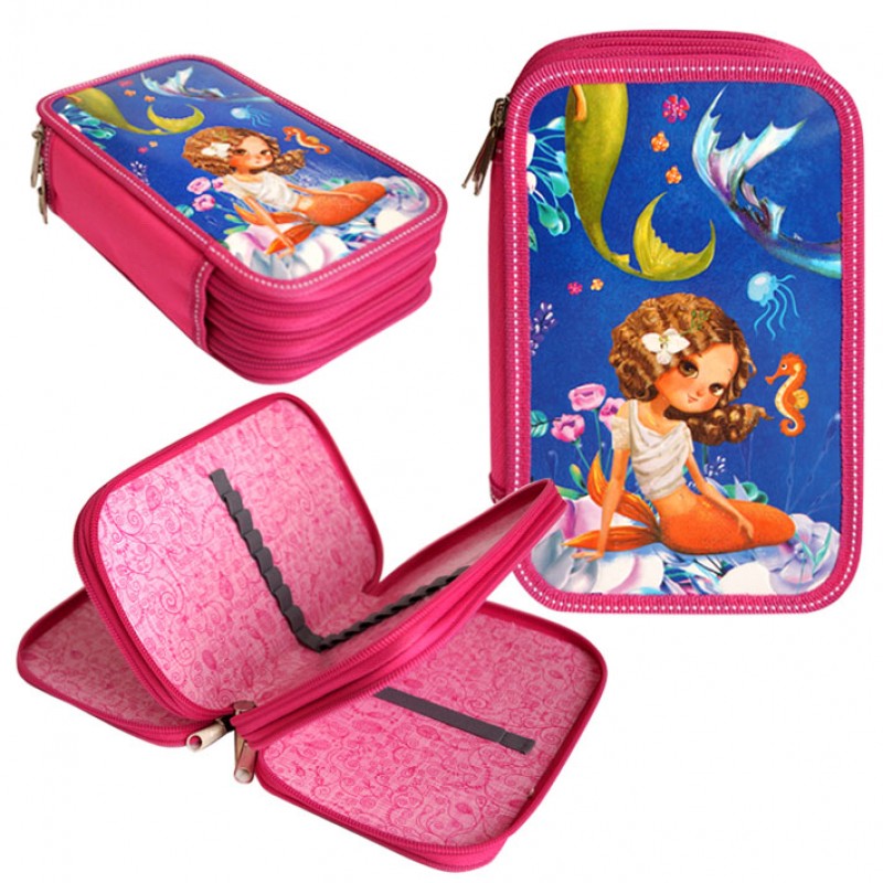 Пенал 2отдел.пуст. J.Otten "Русалочка" 195*120*45мм