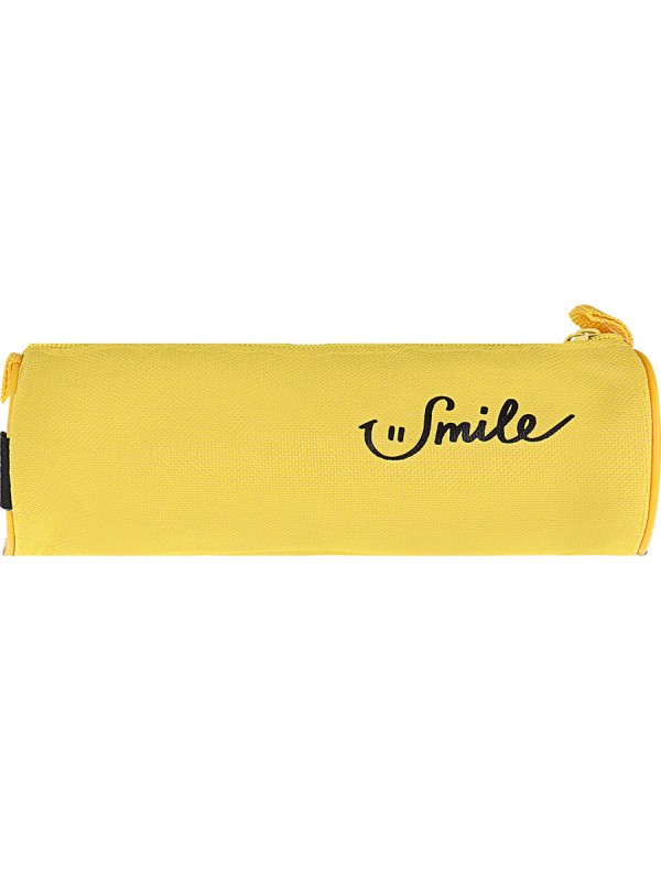 Пенал-тубус мягкий на молнии ЖЕЛТЫЙ полная печать на ткани, 210х75х75