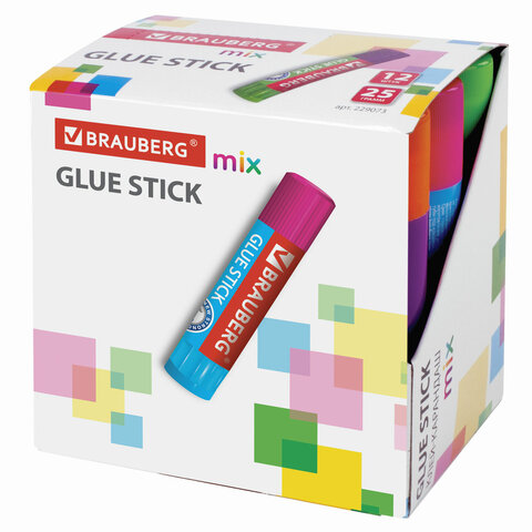 Клей-карандаш BRAUBERG MIX, 25 г, PVP основа