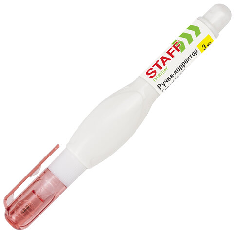 Ручка-корректор STAFF, 3 мл, металлический наконечник