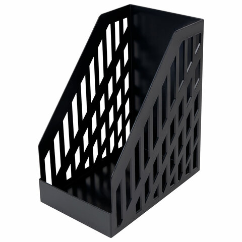 Лоток вертикальный для бумаг BRAUBERG ULTRA увеличенная ширина, 250х160х290 мм, черный,