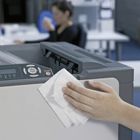 Салфетки для экранов всех типов и пластика (запасной блок) BRAUBERG, пакет 100 шт., влажные