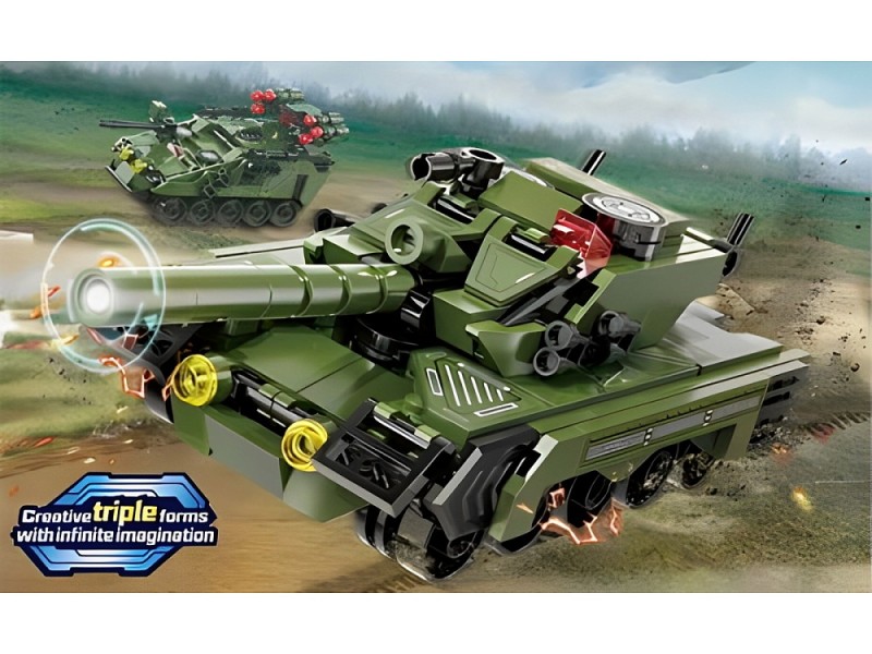 Конструктор пластиковый "Танк" (328 дет.) ( Арт. 42112Q)