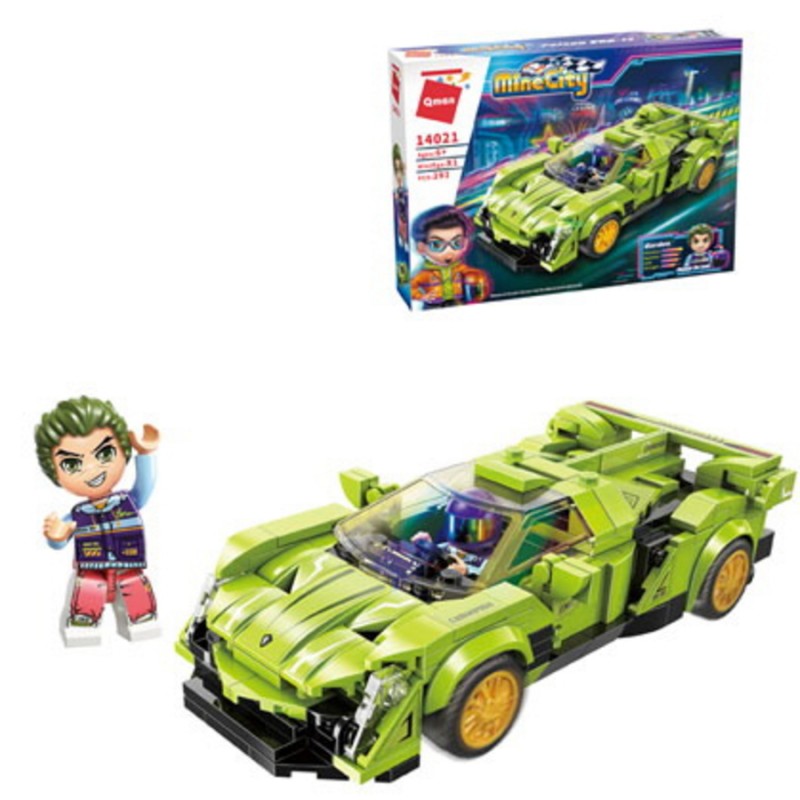 Конструктор пластик. Гоночная машина-6 (292 дет., 1 фигурка, в коробке) ( Арт. 2047524/14021)