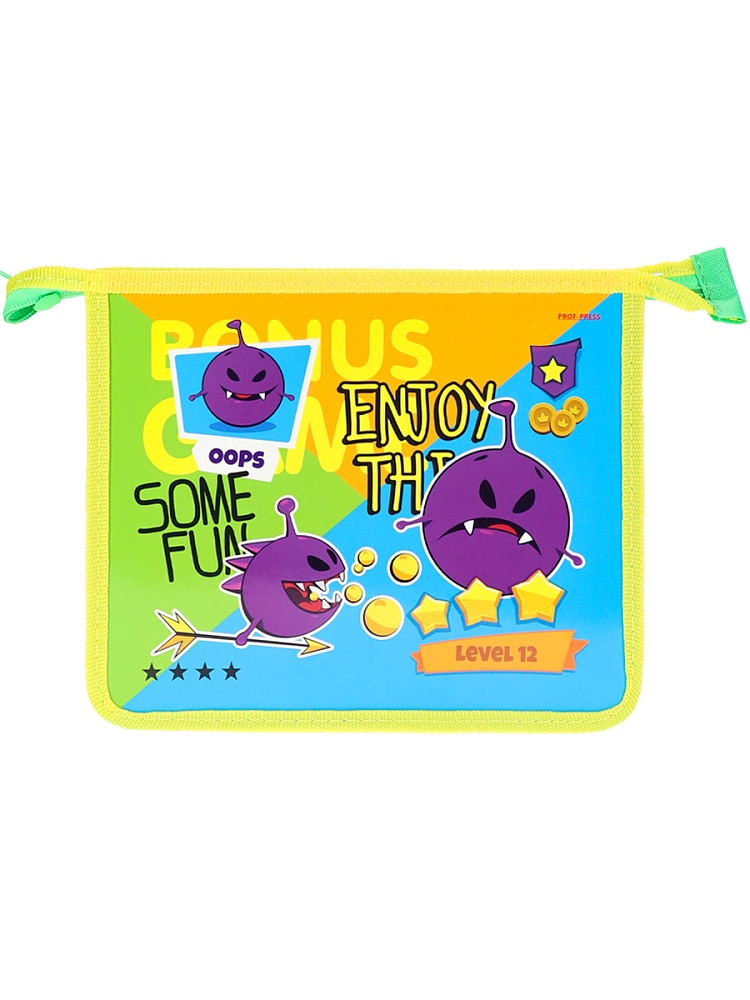 Папка для тетрадей на молнии сверху А5 СИРЕНЕВЫЙ МОНСТРИК