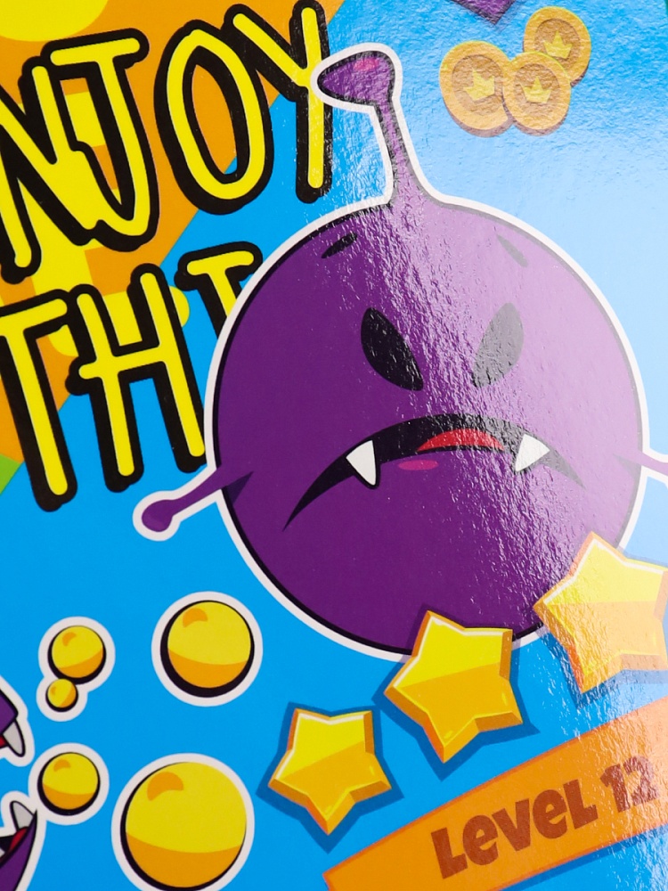 Папка для тетрадей на молнии сверху А5 СИРЕНЕВЫЙ МОНСТРИК