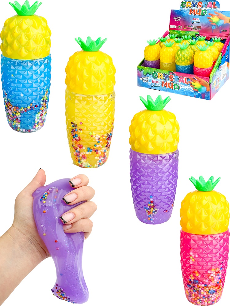 Слайм "Ананас"(15*5, 12шт в ш/б,цвет-микс) ( Арт. СЛМ-3222) кратно 12
