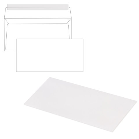 Конверт E65, KurtStrip, 110*220мм, б/подсказа, б/окна, отр. лента, внутр. запечатка, ЦЕНА ЗА ШТУКУ