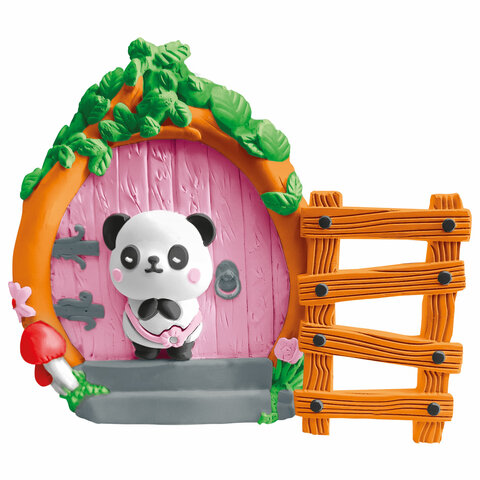 ПАННО ИЗ ГИПСА "СКАЗОЧНАЯ ДВЕРЦА", с красками и кистью для росписи, ассорти, BRAUBERG KIDS